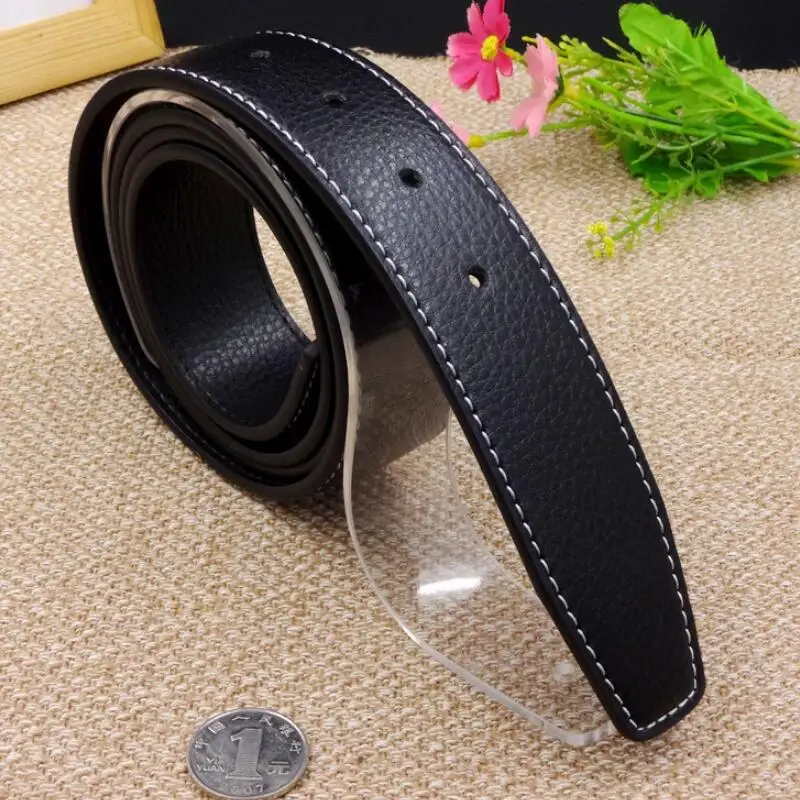 

new Luxury Brand H Belts for Men High Quality Pin Buckle Male Strap Genuine Leather Waistband Ceinture Homme,No Buckle 3.7cm