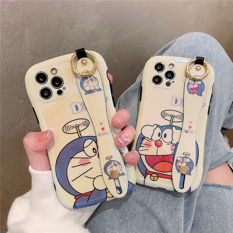 

Doraemon Cute Cartoon Couple Wristband Stand Phone Case for iPhone7/8/se2/7plus/8p/xs/xsmax/xr/11pro/11promax/12/12promax/12mini