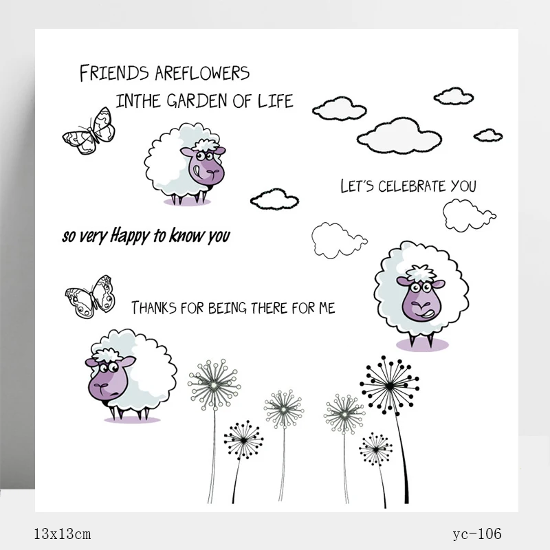 

Dear friends Transparent Silicone Stamps/Seal for DIY Scrapbooking/Photo Album Decorative Card Making Clear Stamps Supplies