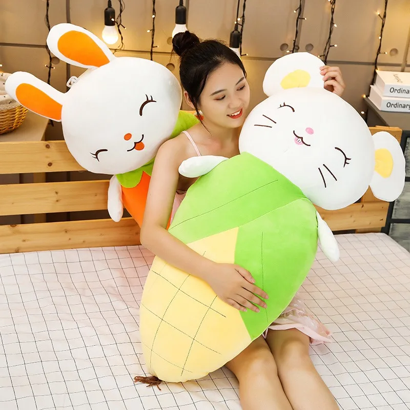 Милая плюшевая игрушка в виде моркови кролика мягкая мультяшная кукурузная мышь