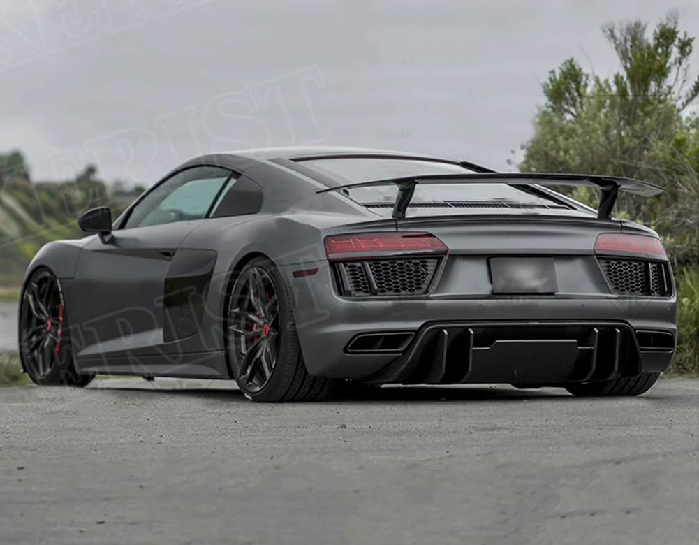 Задний диффузор из углеродного волокна задний спойлер для Audi R8 2016-2020 | Автомобили