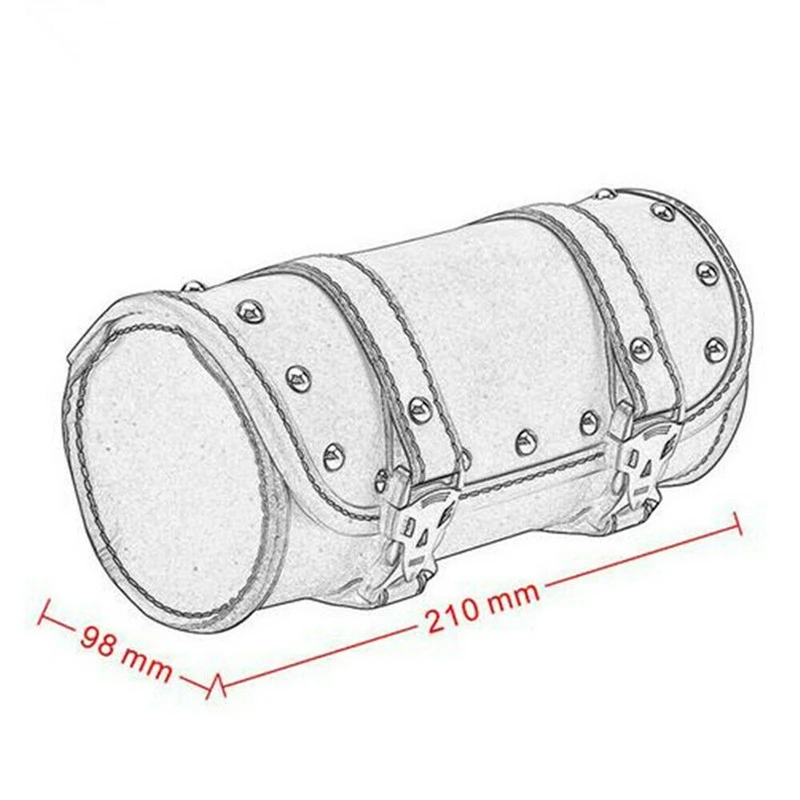 

Motorcycle Leather Universal Tool Round Roller Saddle Bag fork for Travel Suitcase