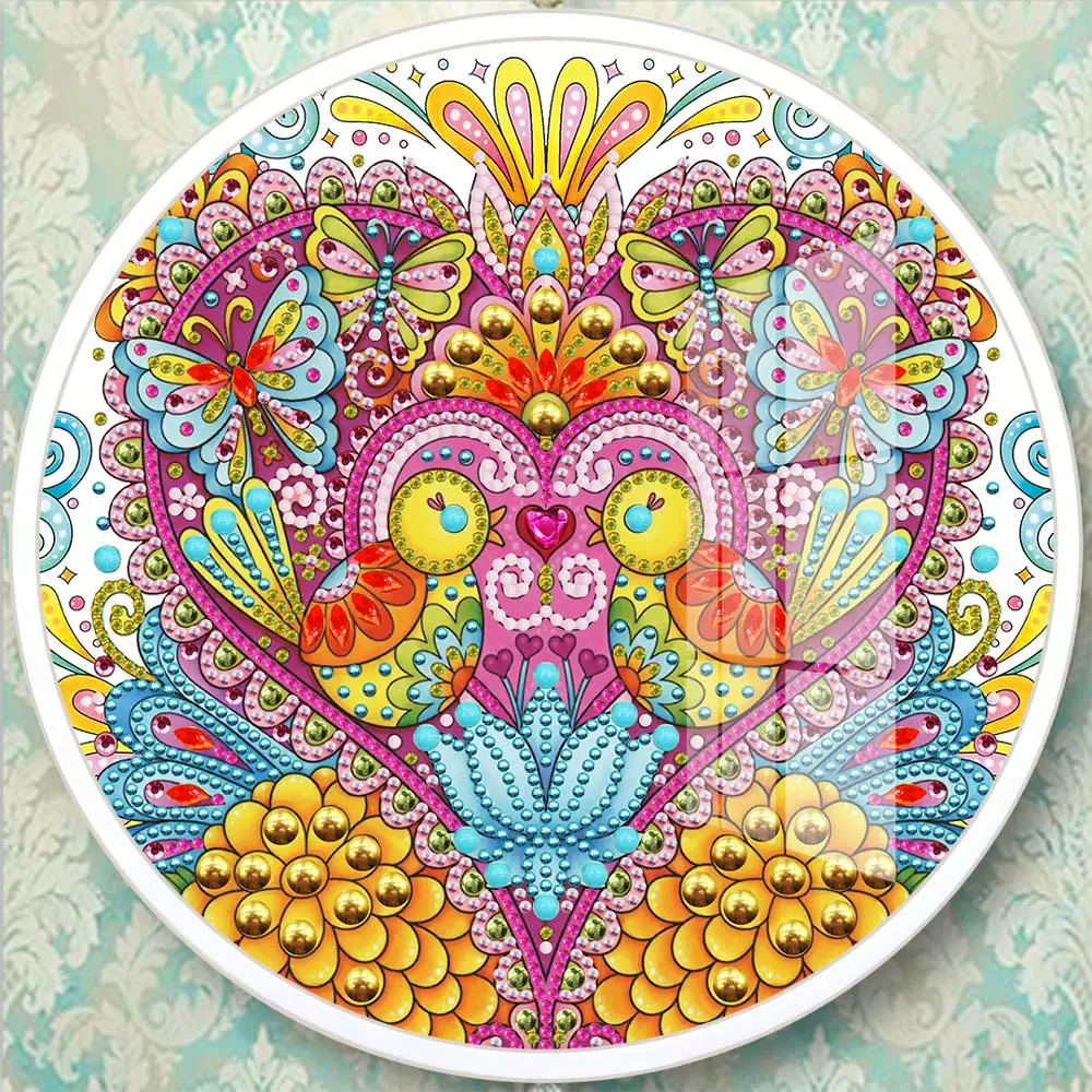 

Colorful Animal Diamond Painting With Round Frame 5D DIY Diamond Embroidery Cross Stitch Home Wall Decoration Gift