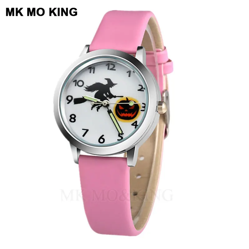 Модные брендовые милые детские часы с рисунком волшебной ведьмы повседневные