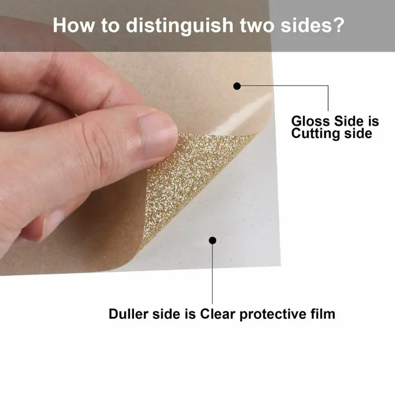 DIY Блестящий теплопередающий винил HTV печатный лист Перманентная клейкая