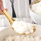 Роскошная золотая рисовая ложка, ложка из нержавеющей стали, десерт, мороженое, настольная ложка, суповая ложка для детей, ресторан, кухонная посуда