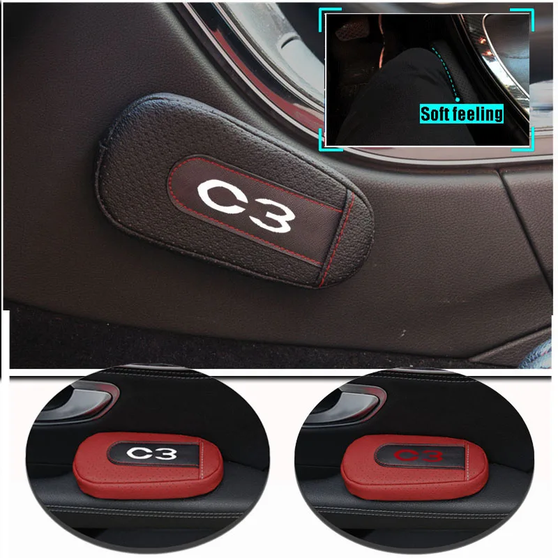 

Мягкие кожаные подставки для сидений для Citroen C3, подлокотники для ног, аксессуары для автомобильных сидений