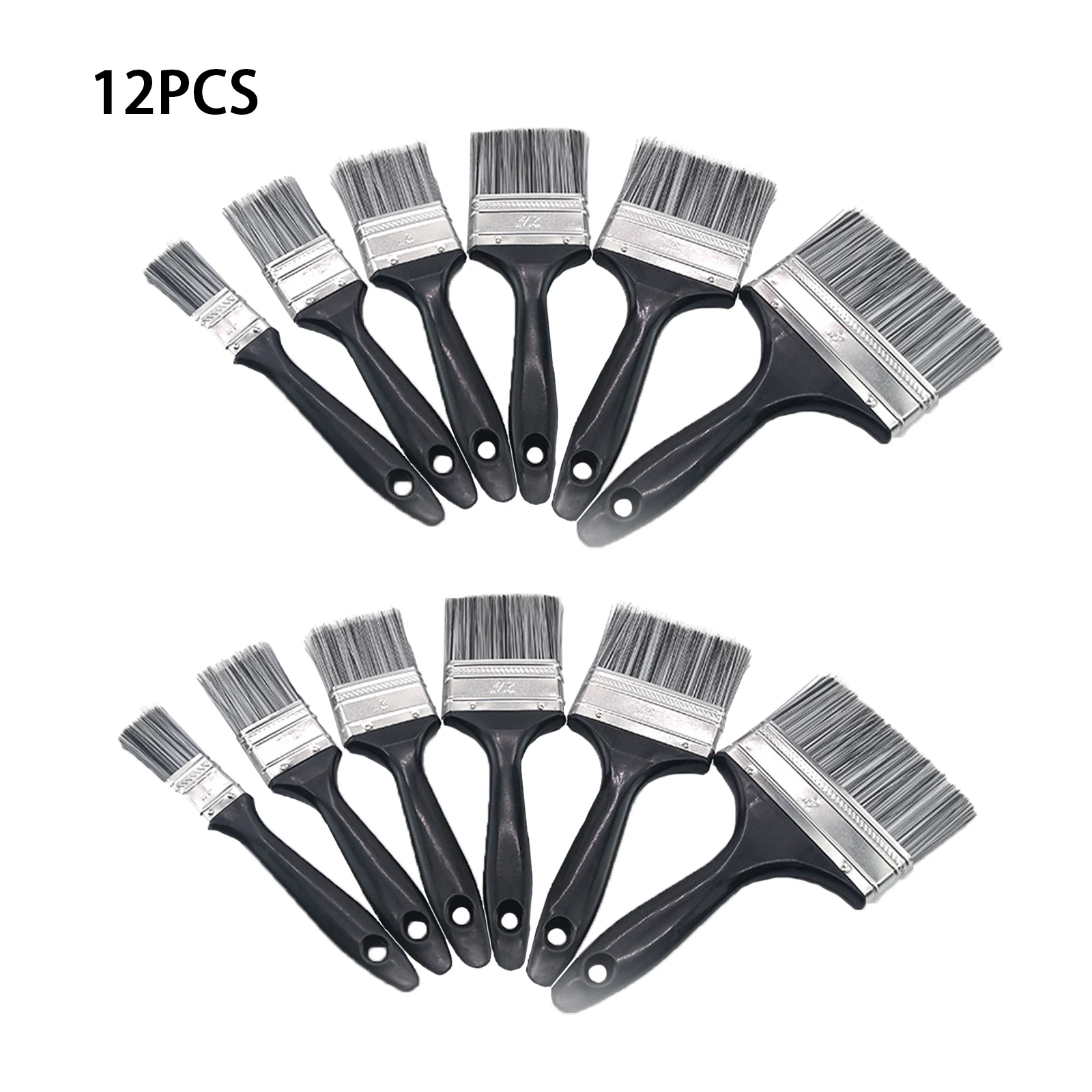 

12PCS Paint Brush Set Fence Brush Furniture Decoration Wall Painting Brush Mural And No Loss Bristles Are Suitable For All Paint