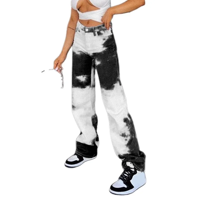 

Y2k Clothes E Girl Tie Dye Harajuku Hip-hop Wide-leg Streetwear Trousers Ladies Aesthetic Jogging Old-fashioned Jogging Pants