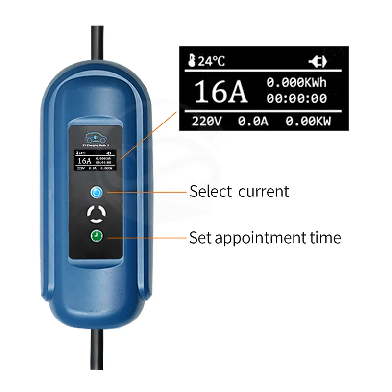 wallbox 16a 3phase level 2 ac ev charger 11kw evse charger portable charger electric vehicle car charger type 2 iec62196 type 1 free global shipping