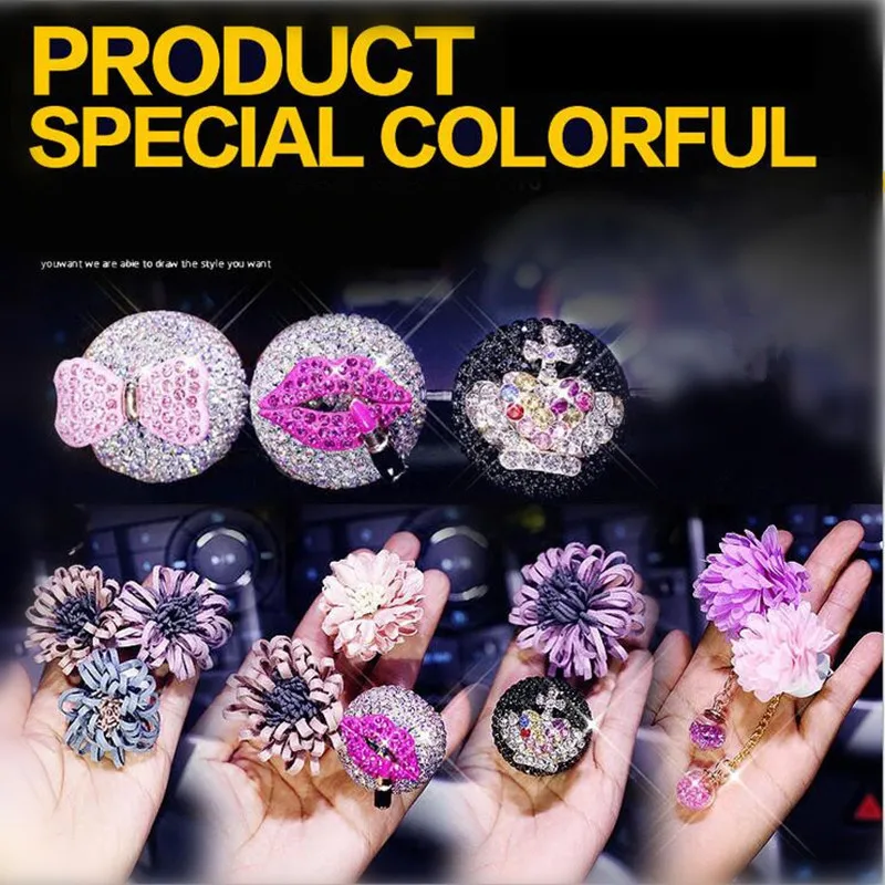 Автомобильный парфюм бриллиантовый цветочный выход Дамский кулон на