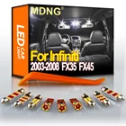 MDNG 14X внутренсветодиодный ная лампа для 2003-2008 Infiniti FX35 FX45 Canbus автомобильная лампа внутренняя купольсветильник ПА для чтения багажника без ошибок комплект автомобильной лампы