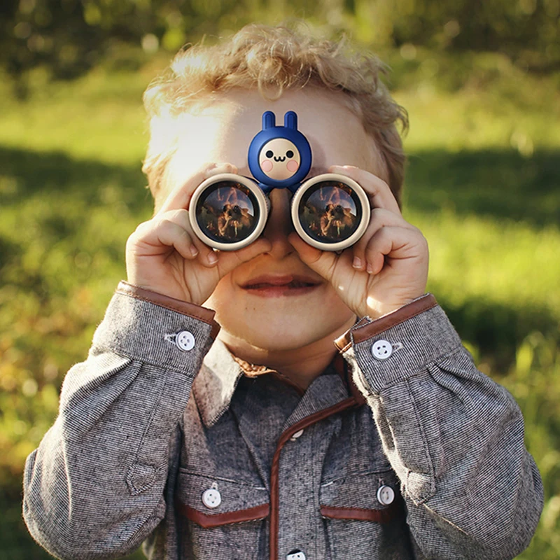 

Rubber Binoculars 8x Telescope Portable Anti-skid Gifts for Children Kids Outdoor Mini Kids Telescope for Travel Binocular
