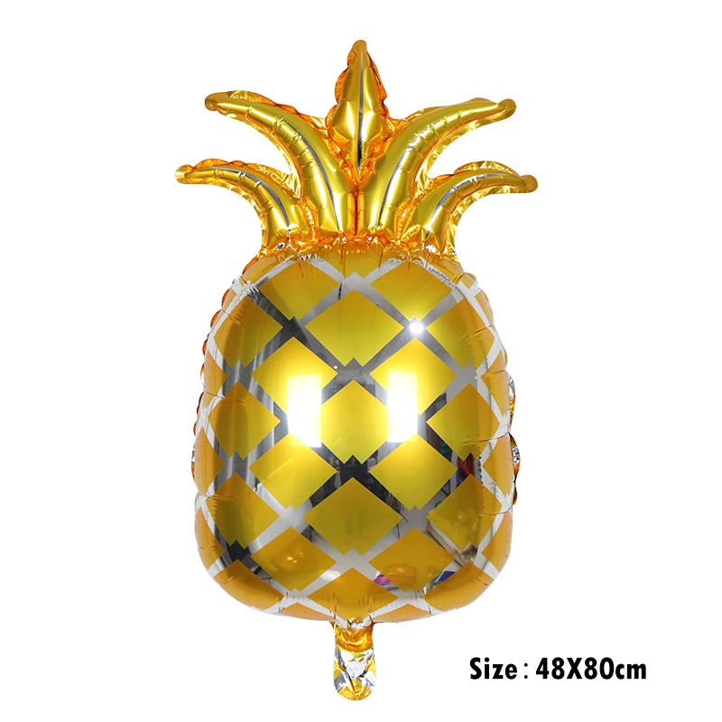 LINVIERLOVE 1 шт. Золотой фольгированный воздушный шар в форме ананаса для