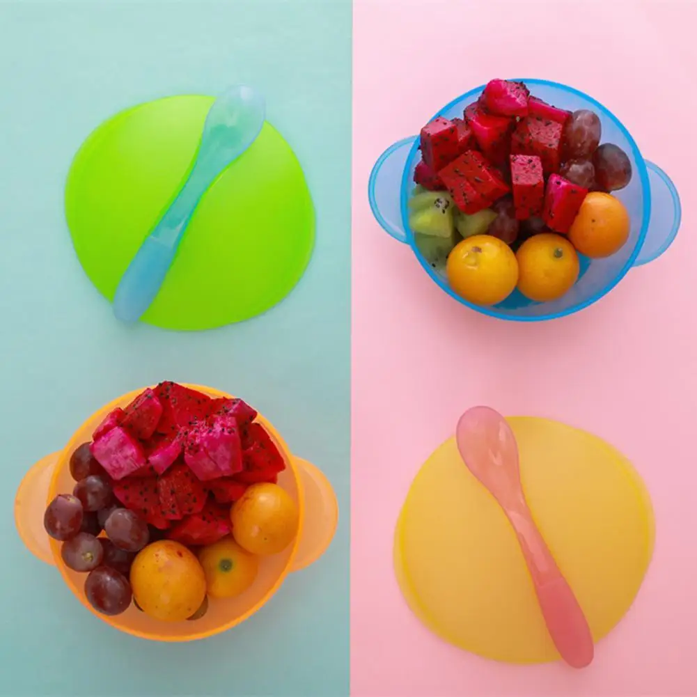 

Sucker Bowl Anti-scalding Handle Design Non-slip Food Grade Material Children Feeding Sensing Bowl for Home