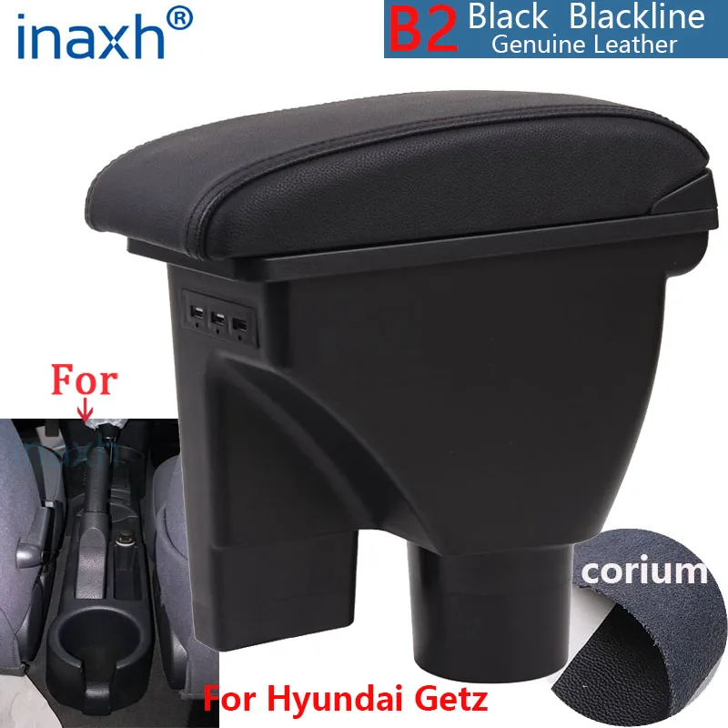 

Подлокотник для HYUNDAI Getz, автомобильный подлокотник для Hyundai Getz модифицированные детали, специальный центральный ящик для хранения, автомобильные аксессуары