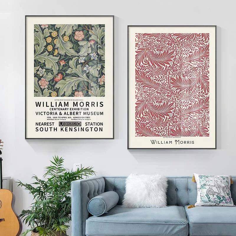 

William Morris Abstract Art Poster Print Oil Painting, Home Decor HD Canvas Murals, Poster Decor, Wall Decor Home
