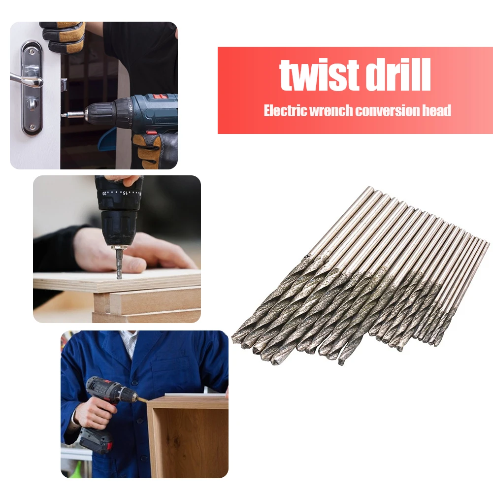

20pcs High Speed Steel HSS Twist Drill Bit Set 2.5/2.0/1.5/1.0mm Mini Straight Shank Accessories for Metal Drilling Woodworking
