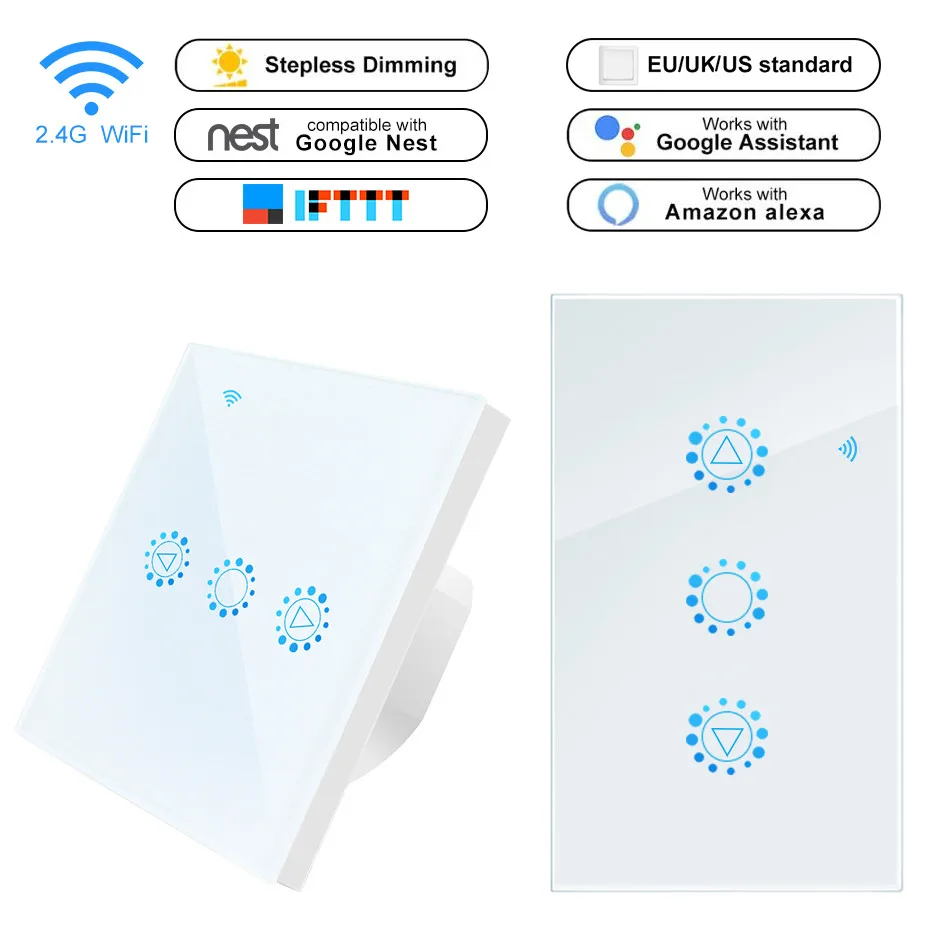 1 клавиша канал Wi Fi диммер умный сенсорный выключатель беспроводной пульт