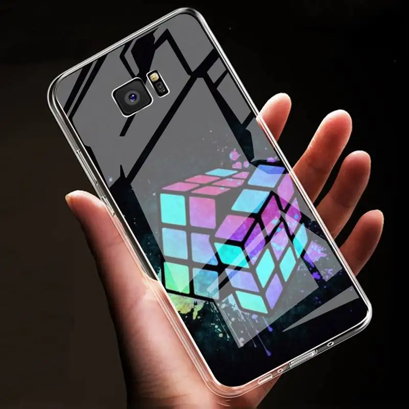 

Rubik's Cube Game Phone Case Transparent Case For Samsung A10 12 30 31 40 51 52 70 71 30s 21s S20 21 Plus