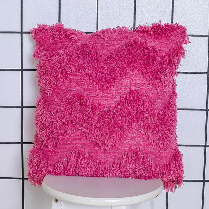 45*45 см плюшевый чехол для подушки перо Бархатная подушка с кисточками автомобиля