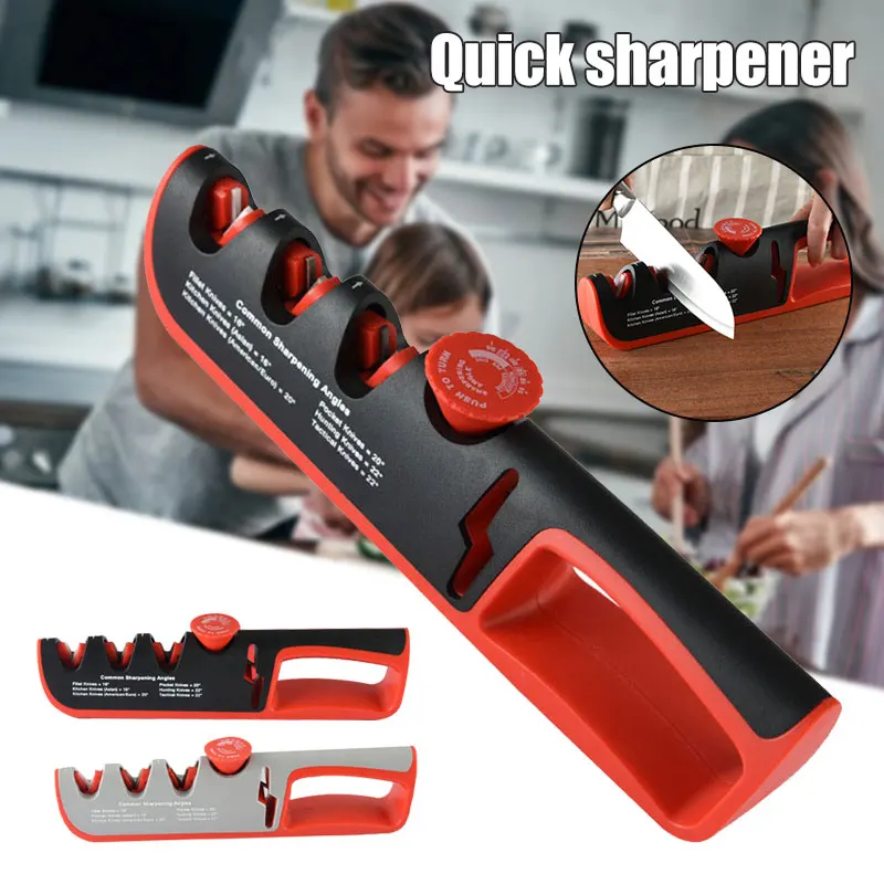 

4-в-1 точилка для ножниц с нескользящим дном, Многофункциональная точилка для ножниц, кухонные принадлежности BOM666