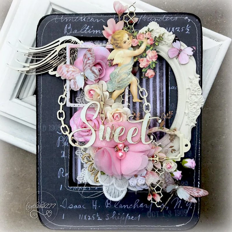 metal cutting dies cut die mold Christmas Angel love wings Scrapbook paper craft knife mould blade punch stencils | Дом и сад