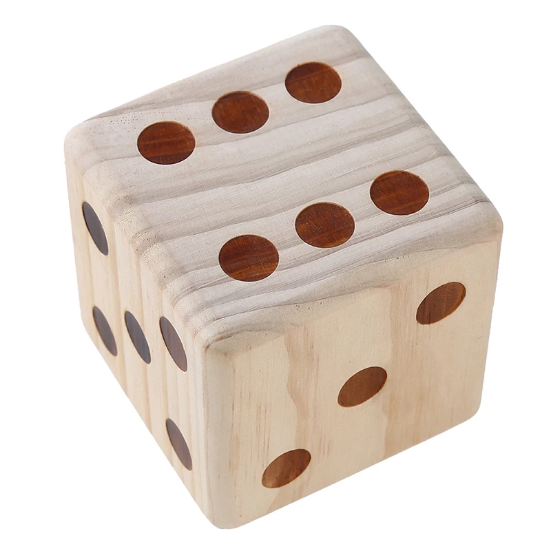 

High-Quality 9Cm Wooden Dice Solid Wood Rounded Corner Drinking Children Interesting Teaching Point Dice Set