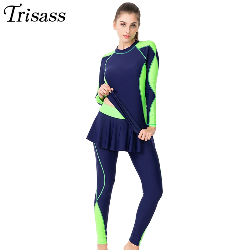 Trisass 2021 купальник из двух частей для женщин профессиональная спортивная юбка