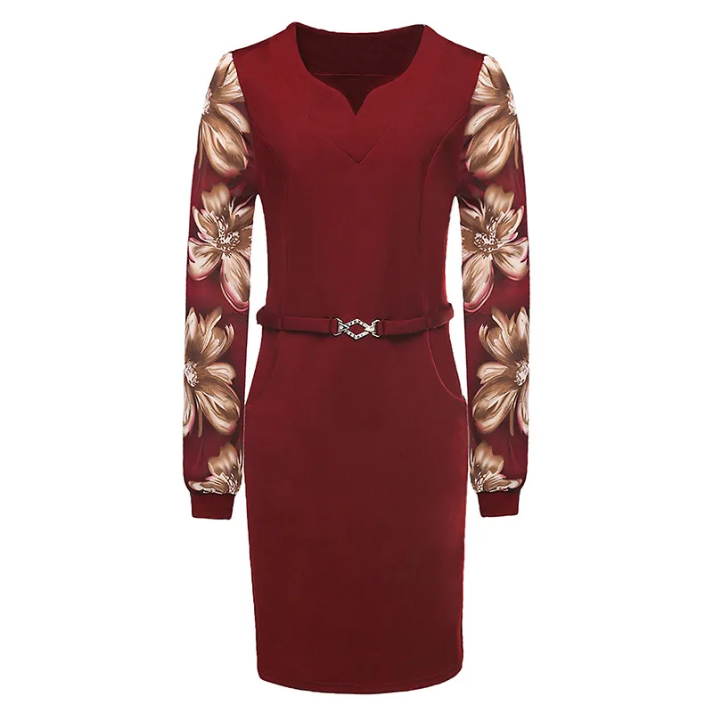 Осенние тонкие Повседневные Вечерние платья черного размера плюс женская одежда