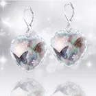 Изысканное романтическое ожерелье с бабочкой, женские Кристальные подвески, лечебные кристаллы, модные ювелирные изделия, серьги с цветами в форме прекрасного сердца