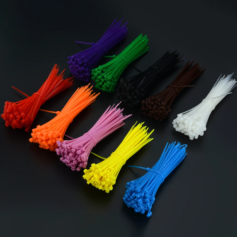 Самоблокирующиеся Нейлоновые кабельные стяжки 100 шт./пакет 3x100 для кабелей