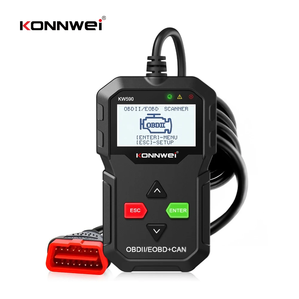 OBD-диагностический инструмент KONNWEI KW590 автомобильный считыватель кодов OBD2-сканер