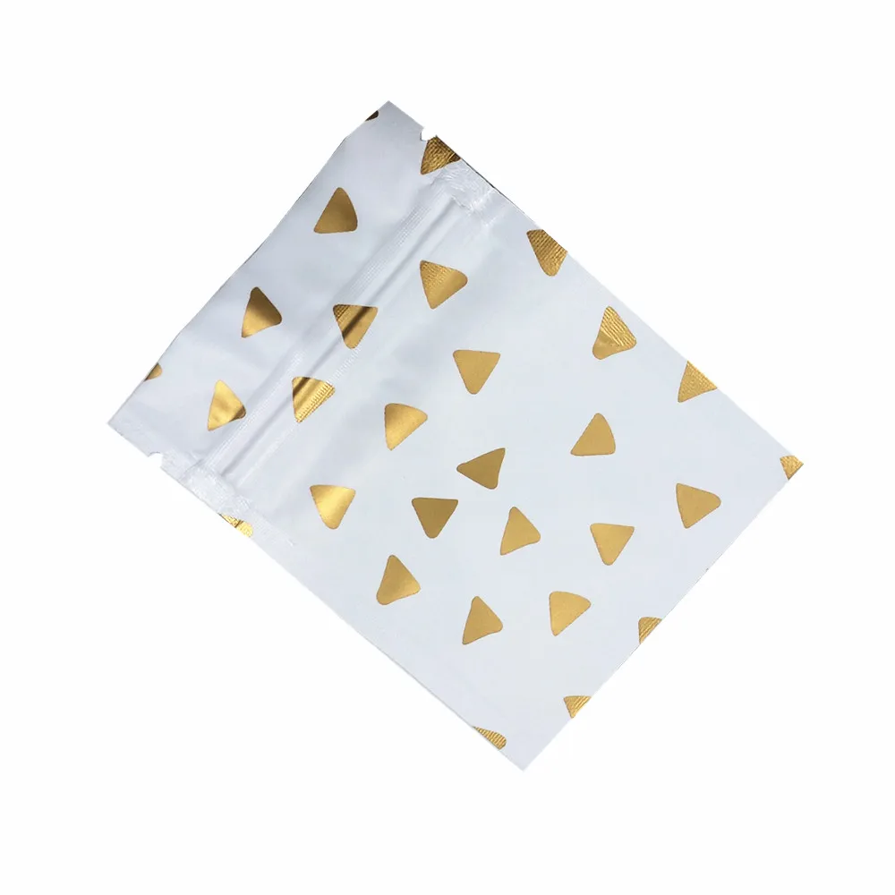 100 шт./лот дизайнерский узор алюминиевая фольга сумка-посылка на молнии