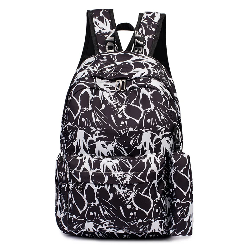 cartoon 2023 print canvas school bag with pencil case for teen girls women casual backpacks kids school backpack mochila