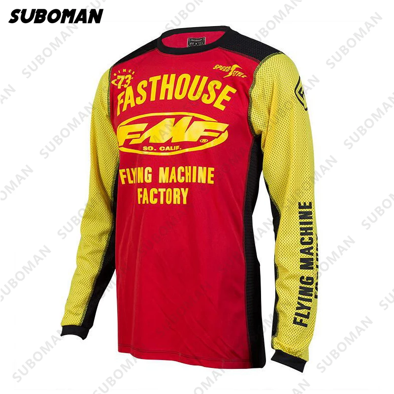 

fashouse 2021 Moto Jersey MTB Long Sleeve Cycling Enduro bmx Shirt Downhill T-shirt Camiseta Motocross Mountain Bike Clothing
