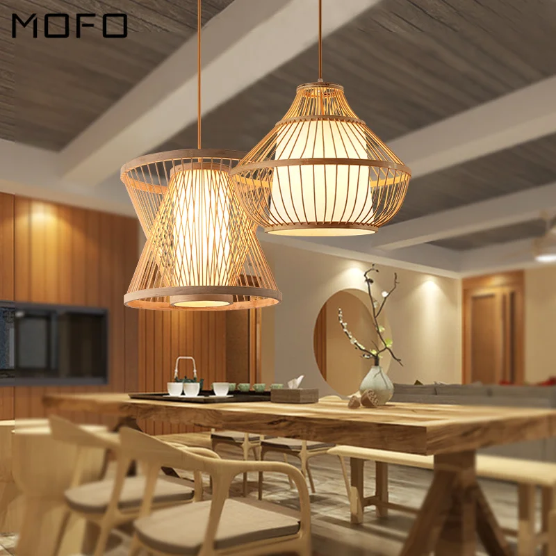 

Vintage LED Pendant Lights Bamboo LED Pendant Lamp for Living Room Hanging Lamps Home Deco Suspension Luminaire Kitchen Fixtures