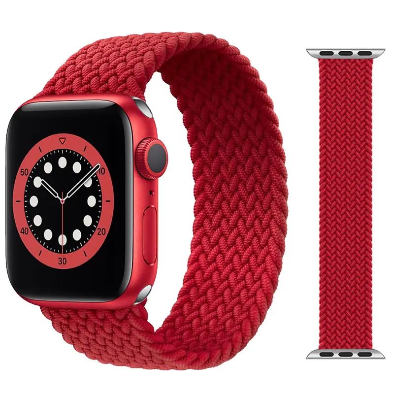 

Newest Charcoal Braided Solo Loop watch band For Apple Watch 1 2 34 5 6 iwatch 38/42/40mm 44mm solicone rubber watchbands strap