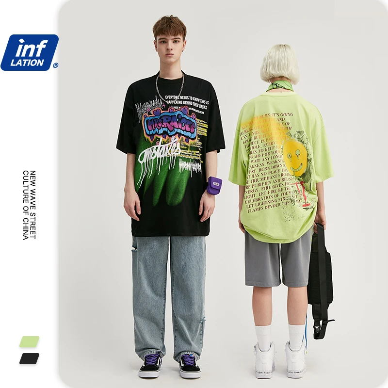 Футболка мужская хлопковая с круглым вырезом коротким рукавом и принтом