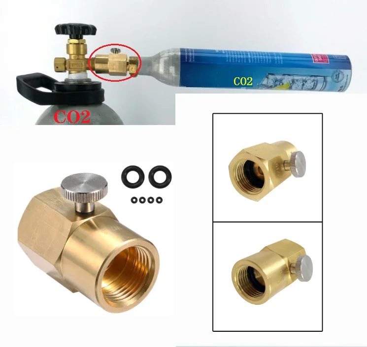 

Soda Cylinder Adapter CO2 Refill Adapter Connector Kit for Filling Gas to Soda Water Bottle From Co2 Tank, Homebrew Kit