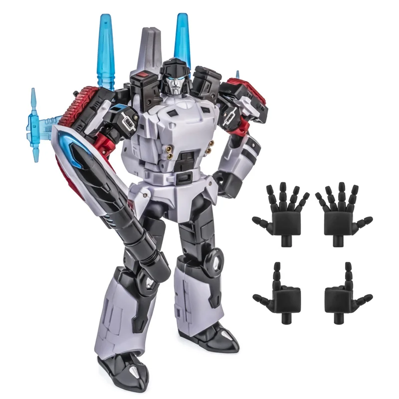

In StockNewage H24 Macchio Megetron Timeline Shattered Glass Mini Transformation Robot Action Figure Toy Mode PVC Gift Boy