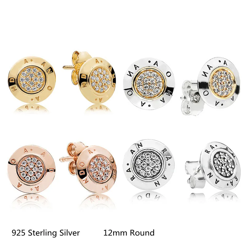 925 Sterling Silver Female Classic Earrings Light White Zircon Excellent Round Earring for Woman Girl Wedding Jewelry Earrings