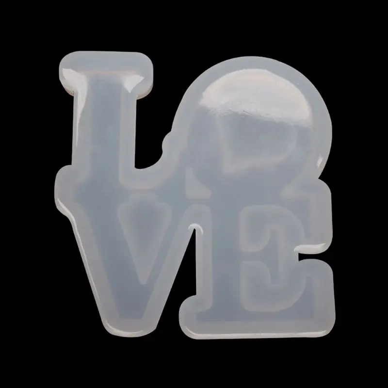 

Handmade English Letters Love Pendant Silicone Jewelry Resin Mold Resin Casting Mold Jewelry Making Tools well flexible