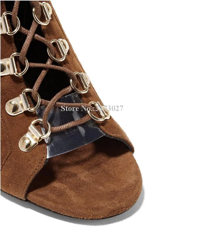 Женские замшевые ботинки на шнуровке зеленые ботильоны большого размера с