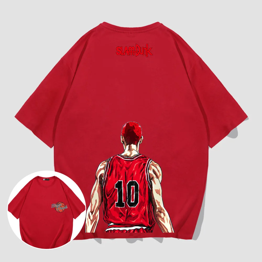 

COFUN Anime Slam Dunk Hip-hop Men Women Anime Sport Casual O-neck Harajuku Funny Hip hop quality T-shirt T Shirts