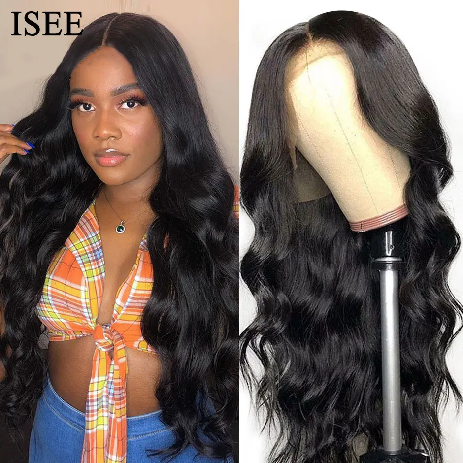 Волнистые кружевные передние парики для женщин 130%/150% плотность ISEE бразильские