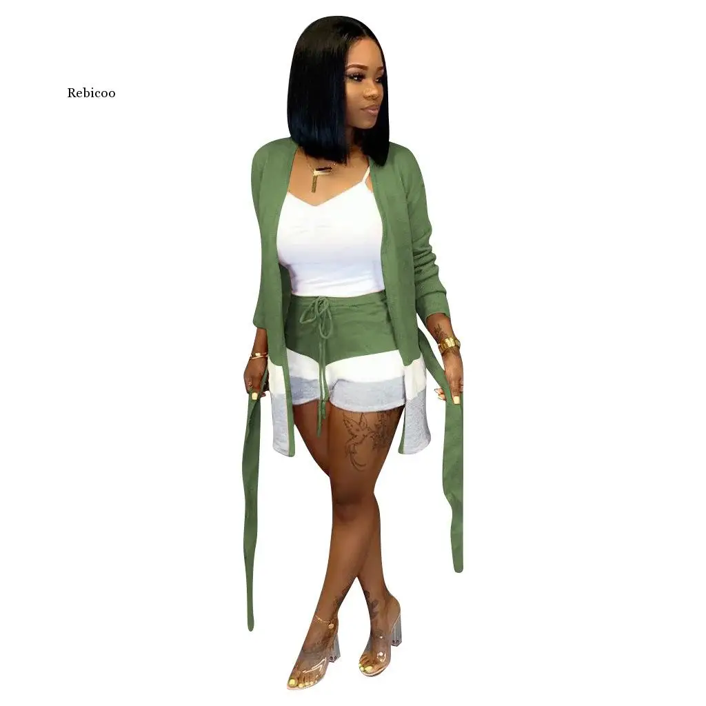 

New Arrival Summer 6 Colors Sexy Beach Lady Set Short Sleeve Colorful Set Sexy Lady High Street Special Set