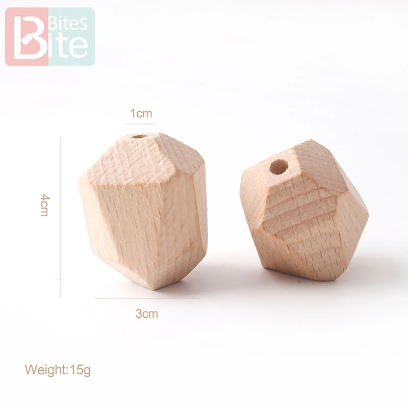 big wodoen beads Кусачки 20 шт деревянные бусины, прорезыватель из бука грызунов DIY браслет для кормления ожерелье Подарки Детские товары деревянные пустые BPA бесплатно - Цвет: big wodoen beads