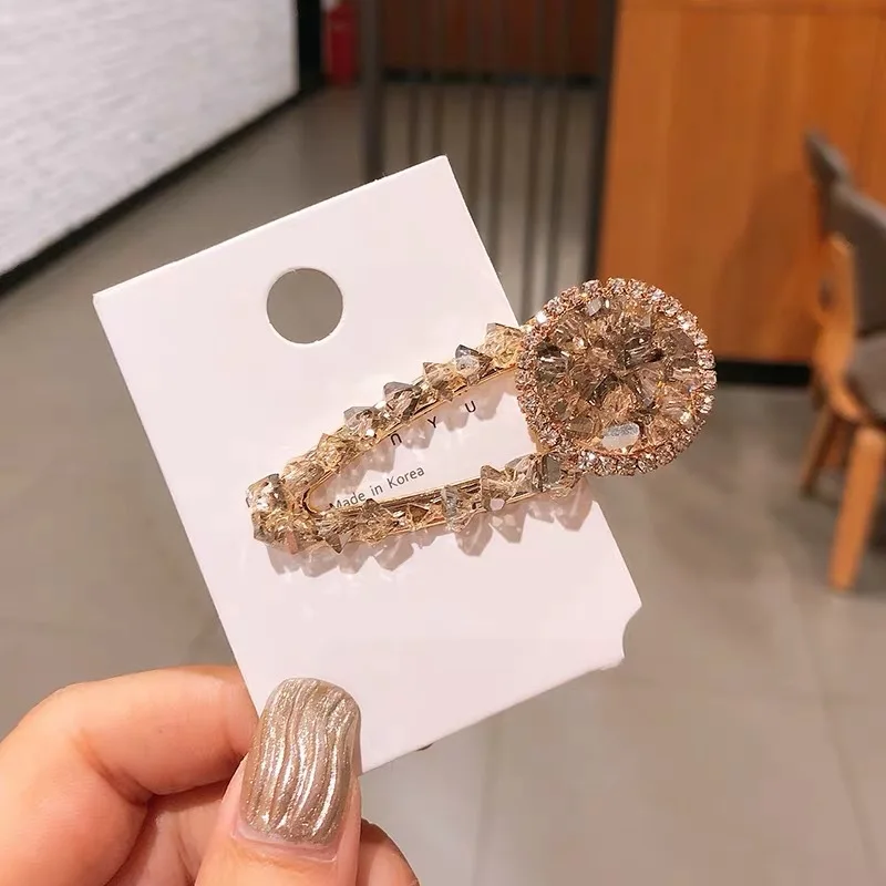 Горячая Блеск Стразы заколки для волос Изысканная заколка с кристаллами женщин