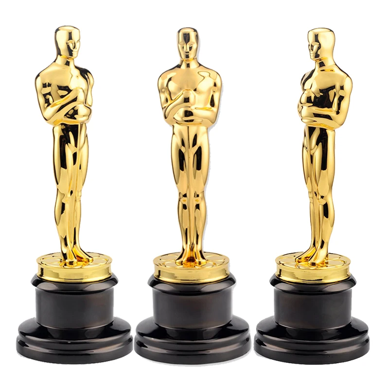 

Zinc Alloy Oscar Trophy Awards 1:1 13.5inches Replica Oscar Trophy Real Gold Plated Oscar Tv Movie Souvenirs Gift